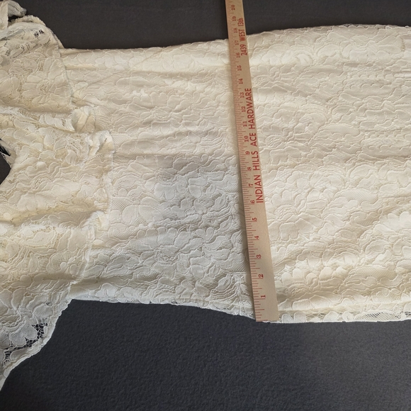 Lauren Ralph Lauren White Lace Dress Short Sz 8 Lined Chic Cocktail Prom Preppy - Picture 12 of 13